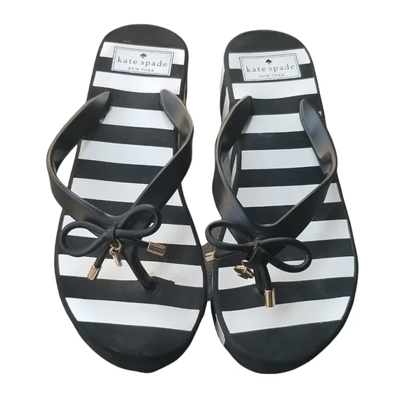 KATE♠️SPADE Flatform Flip Flops - Picture 1 of 9